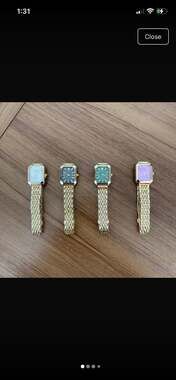 XIMILI Women's Gold Tone Octagonal Quartz Watch with Bracelet Band